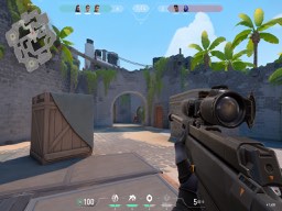 Bright game scene crosshair preview